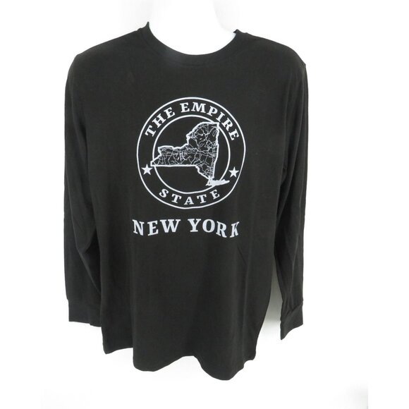 State Of Mine Men's Empire State New York Long Sleeve Tee Black Medium NWT - Picture 1 of 4